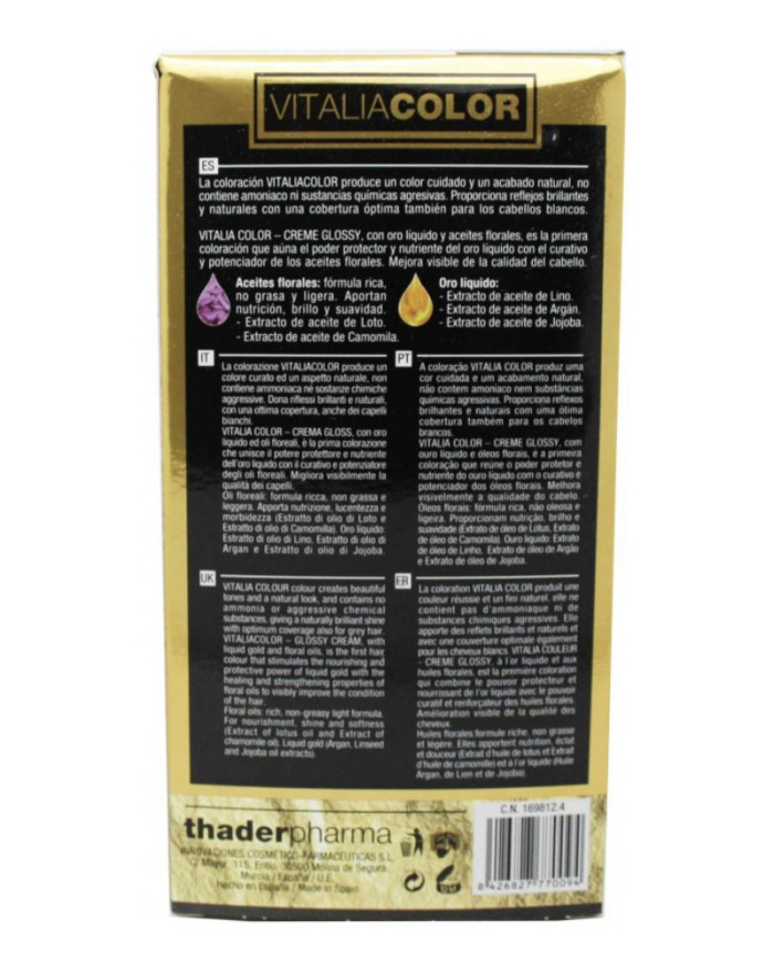 Tinte Nº 901 Rubio platino natural ceniza Vitalia Color TH Pharma