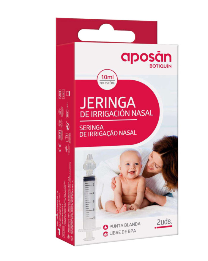 Jeringa  limpiador nasal bebés 2 unidades Aposán